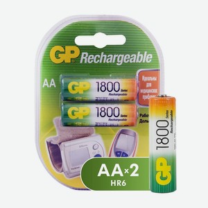 Комплект аккумуляторов GP АA LR6 2шт 180AAHC-CR2
