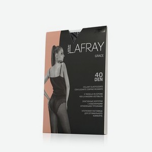 Женские колготки La Fray Beauty с ажурными трусиками-бикини 40den Nero 4 размер