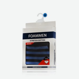 Мужские трусы - слипы Foammen с широкой синей полоской M