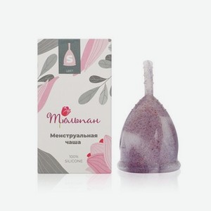 Менструальная чаша Тюльпан силиконовая фиолетовая S