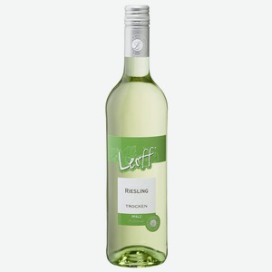 Вино Leoff Riesling белое полусухое, 0.75л Германия