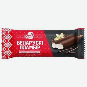 Мороженое Белорусский Пломбир Эскимо ванильный 15%, 80г