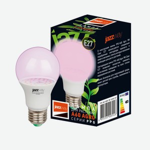 Лампа светодиодная Jazzway для растений PPG A60 Agro 9w CLEAR E27 IP20