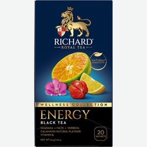 Чай черный Richard Energy пакетированный (1.7г x 20шт), 34г Россия