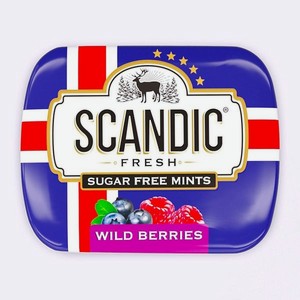 Конфеты SCANDIC Без сахара со вкусом Лесные ягоды 14г ж/б