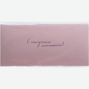 Конверт подарочный розовый Мэрри Маркет с наилучшими пожеланиями ИП Сорокин А.С. м/у, 1 шт