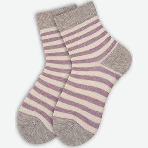 Носки для детей Гранд, светло-серый/сиреневый (12-14)
