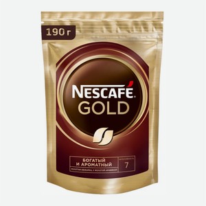 Кофе NESCAFE Gold NEW растворимый с доб.натурального 190гр