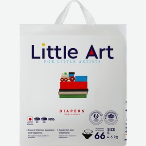 Подгузники для детей Little Art h/s 4-6кг 66шт