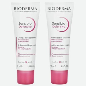 Bioderma Легкий крем для чувствительной кожи Sensibio Defensive, 2 х 40 мл