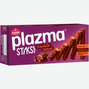 Печенье Plazma Стикси в молочном шоколаде 125г