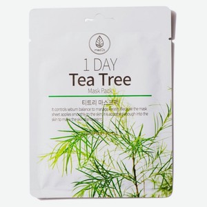 Маска тканевая для лица MEDB 1 day tea tree с маслом чайного дерева, 27 мл