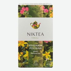 Чай зеленый Niktea Красная поляна пакетированный (1.75г x 25шт), 44г Россия