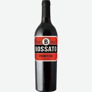 Вино  Боссато  Примитиво, 750 мл, Красное, Полусухое