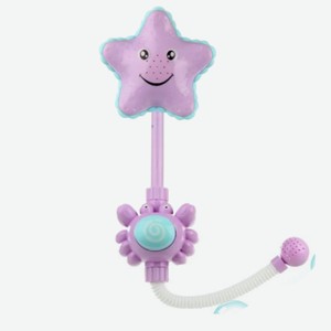 Игрушка для купания Yong Tai «Звездочка» с детским душем, лиловая