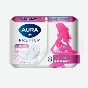Прокладки «Aura» Premium, SUPER, 8 шт.