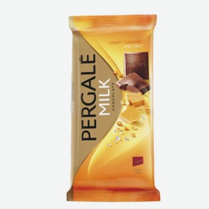 Шоколад «PERGALE» Молочный с хрустящей карамелью и солью, Литва, «Столичные поставки», 93 г;