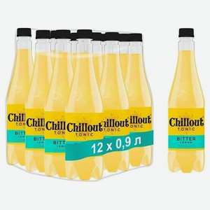 Напиток газированный Chillout (Чиллаут) Bitter Lemon (Биттер Лемон) 0,9 л х 12 бутылки, пэт