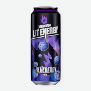 Напиток энергетический Lit Energy со вкусом черники, 500 мл, металлическая банка