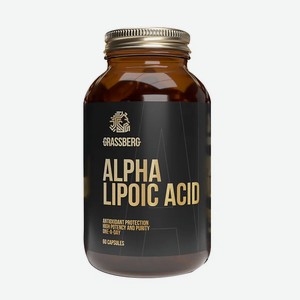 Биологически активная добавка к пище GRASSBERG Alpha Lipoic Acid, 60 капсул х 60 мг