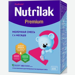 Молочная смесь Nutrilak Premium 2 с 6 мес. 600 г