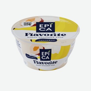Десерт творожный <Epica Flavorite> с бананом и ореховым кремом ж7.6% 130г Россия