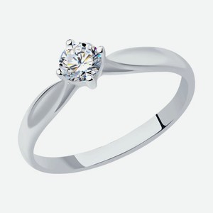 Помолвочное кольцо SOKOLOV Diamonds из белого золота с бриллиантом 1010139, размер 18.5