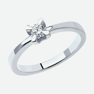 Кольцо SOKOLOV Diamonds из белого золота с бриллиантом 1012365-3, размер 16