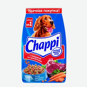 Сухой корм для собак Chappi «Сытный мясной обед. С говядиной по-домашнему», 2.5кг