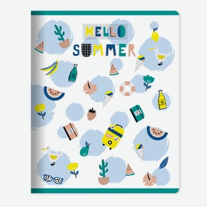 Тетрадь общая Be Smart Коллекция «Summer» 48 листов клетка, мягкий переплет, скрепка, голубая