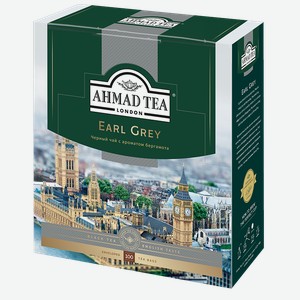 Чай черный AHMAD Tea Эрл Грей, 100 пакетиков