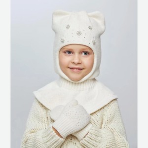 Шапка (шлем) для девочки Фернанда Kotik р.2 года цв.белый арт.10230