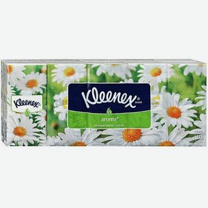  Носовые платочки Kleenex aroma Ромашка, 10 шт 