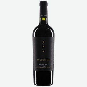 Вино ЛУККАРЕЛЛИ Примитиво Пулия красное полусухое (Италия), 0,75л