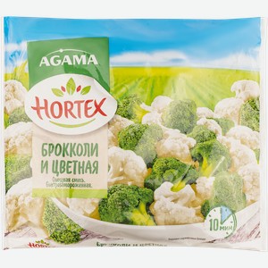 Овощная смесь замороженная Агама Хортекс брокколи цветная капуста Агама Роял Гринланд м/у, 400 г