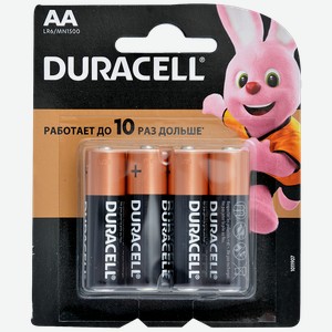 Батарейки DURACELL Basic, АА, 4шт.