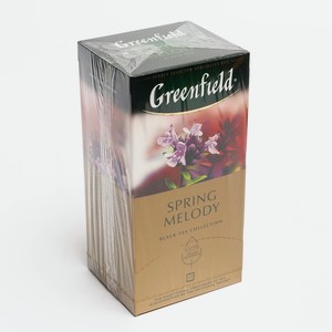 Чай черный GREENFIELD Spring Melody с чабрецом, 25 пакетиков*1,5 г
