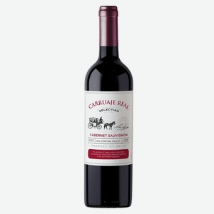 Вино Карруахе Реаль Каберне-Совиньон ординарное красное сухое DO 12,5% 0,75л