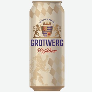 Пиво Гротверг Вайсбир 4,9% 0,5л ж/б