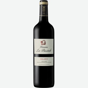 Вино DOMAINE LA BASTIDE Мальбек ординарное сортовое кр. сух., Франция, 0.75 L
