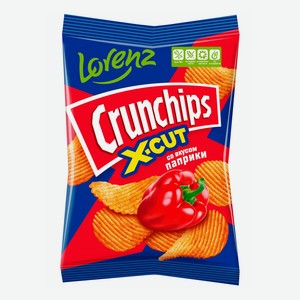 Чипсы картофельные Lorenz Crunchips X-Cut со вкусом паприки, 70 г