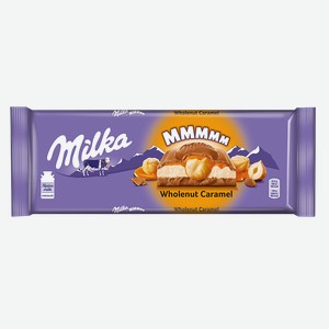 Шоколад MILKA молочный Карамель и фундук, 300г