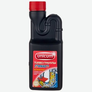 Средство для устранения засоров Unicum Tornado, 600 г, пластиковая бутылка