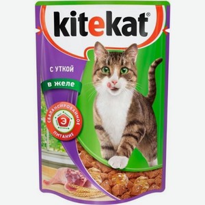Корм для кошек Kitekat Утка в желе, влажный