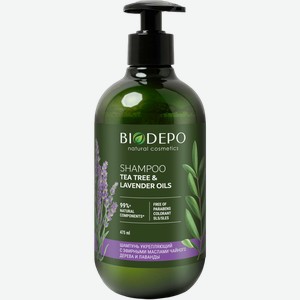 Шампунь для всех типов волос Биодепо БИО чайн дерево лаванда укреп Куафер ММ ООО п/у, 475 мл