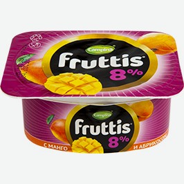 Йогуртный Продукт Фруттис, Абрикос/манго/лесные Ягоды, Яблоко/груша/клубника, 8%, 115 Г