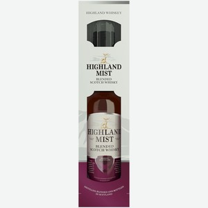 Виски Highland Mist 0,7 л в подарочной упаковке + стакан сверху