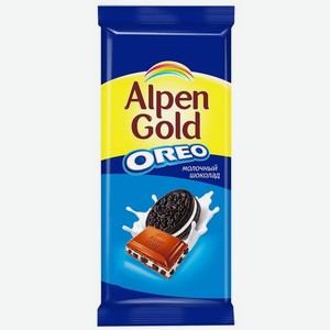 Шоколад Alpen Gold Oreo молочный с дробленым печеньем, 95 г
