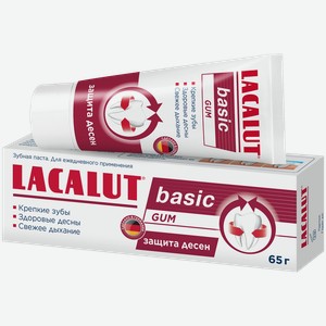 Зубная паста Lacalut basic gum, 65 г