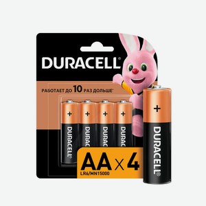 Батарейки Duracell АА LR6 MN1500, 4 шт